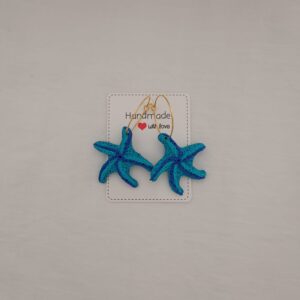 PENDIENTES ESTRELLAS DEL MAR Azul Pastel y Celeste