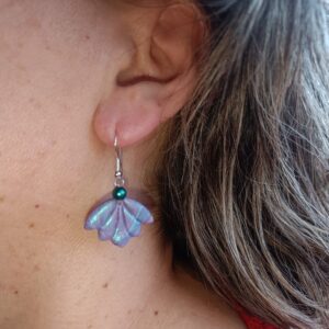 PENDIENTES PLAYA Y MAR Lila Perlado