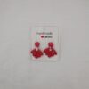 PENDIENTES PLAYA Y MAR Rojo Rubi