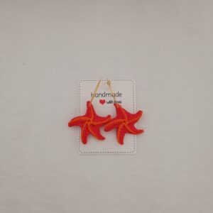 PENDIENTES ESTRELLAS DEL MAR Rojo y Naraja