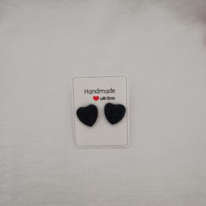 PENDIENTES CORAZONES TRENZADOS Azul Marino