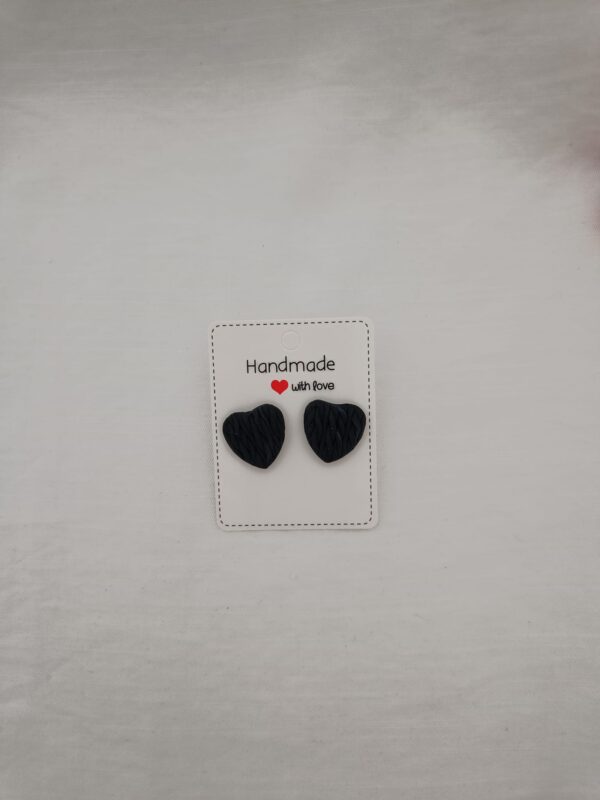 PENDIENTES CORAZONES TRENZADOS Azul Marino