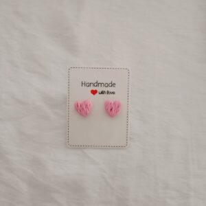 PENDIENTES CORAZON TERNZADO Rosa