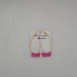 PENDIENTES COLGANTES Lazo Fucsia