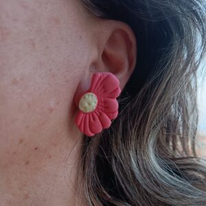 PENDIENTES MARGARITAS Rosa Flamenco