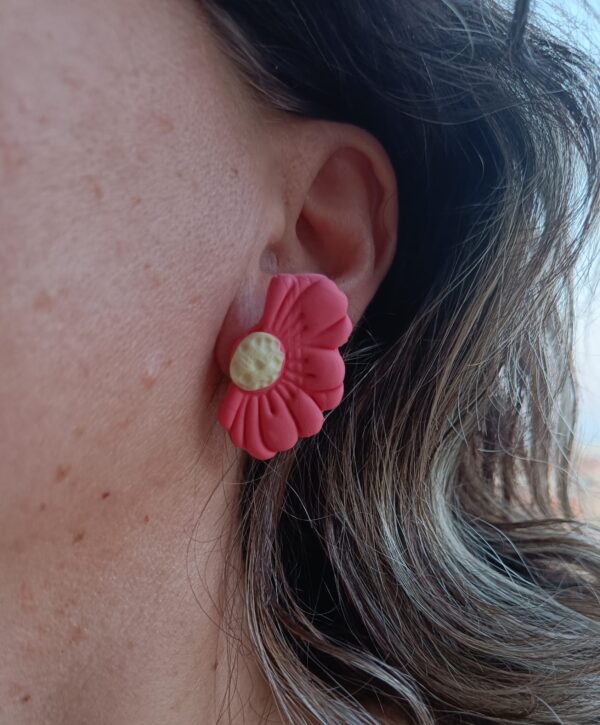 PENDIENTES MARGARITAS Rosa Flamenco