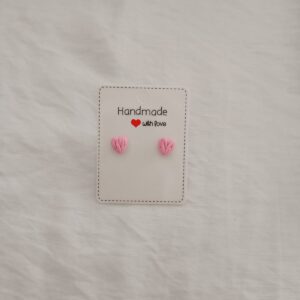 PENDIENTES CORAZON TRENSADO Rosa