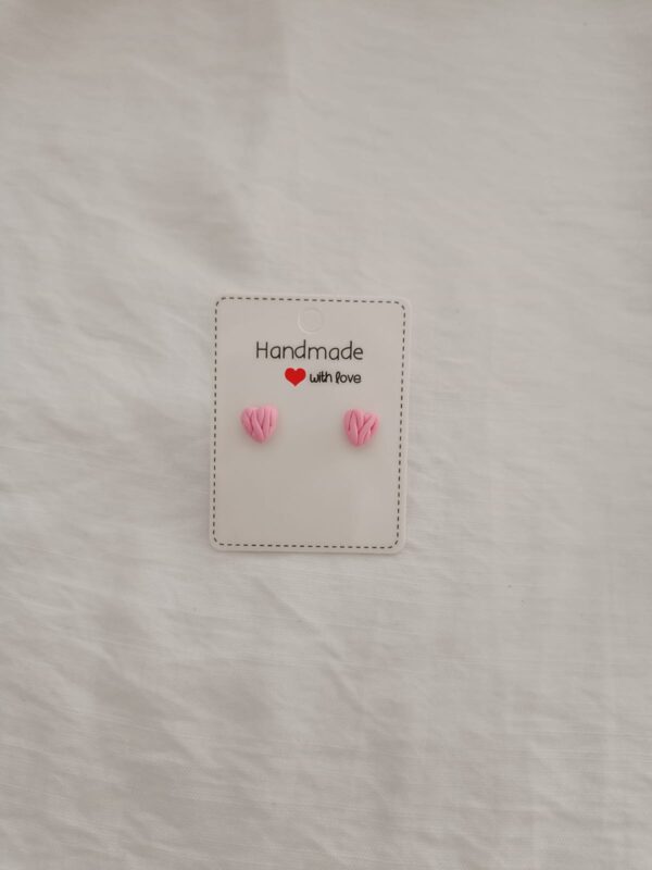 PENDIENTES CORAZON TRENSADO Rosa