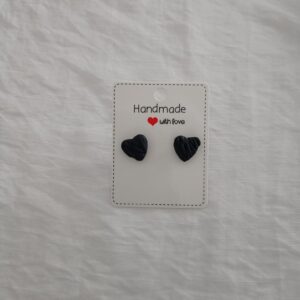 PENDIENTES CORAZON TRENZADO Azul Marino