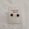 PENDIENTES CORAZON TRENZADO Azul Marino - Imagen 3