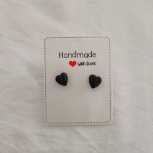 PENDIENTES CORAZON TRENZADO Azul Marino