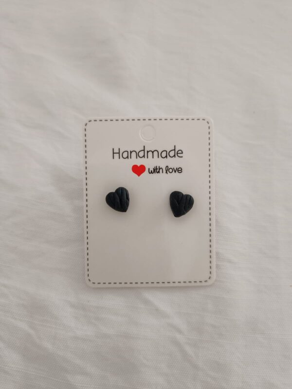 PENDIENTES CORAZON TRENZADO Azul Marino