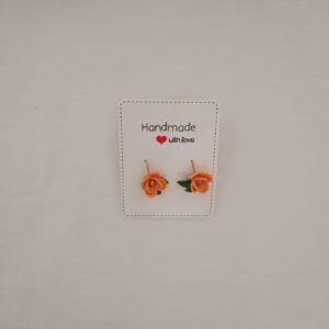 PENDIENTES ELA Naranja Coral