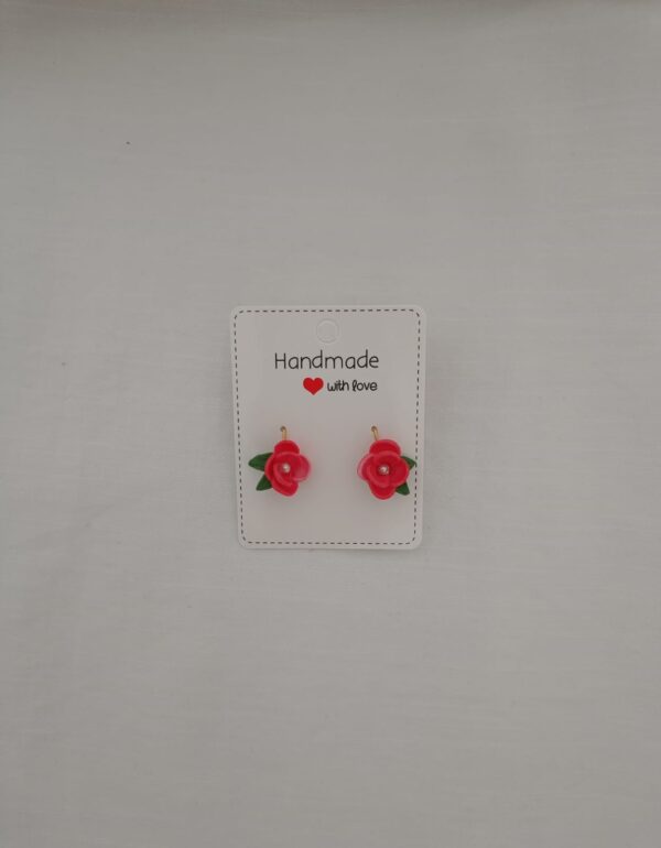 PENDIENTES ELA Rojo y Rosa