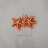 PENDIENTES ESTRELLITAS DE MAR Naranja con Perlitas - Imagen 2