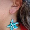 PENDIENTES ESTRELLAS DE MAR Azul y Perlitas