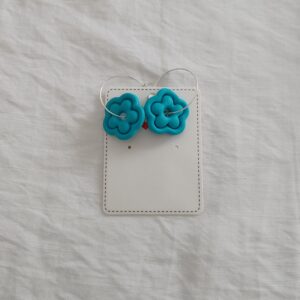 PENDIENTES FLORECITA Azul Cielo
