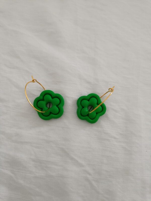 PENDIENTES FLORECITA Verde - Imagen 2