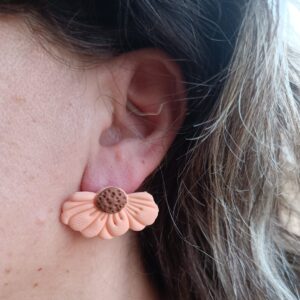 PENDIENTES MARGARITAS Coral