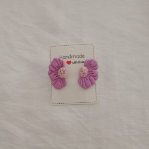 PENDIENTES MARGARITAS Lila Pastel