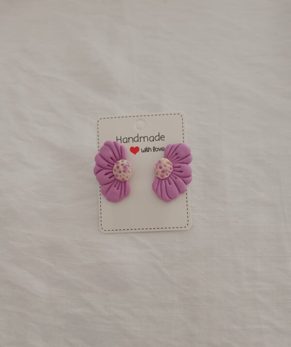 PENDIENTES MARGARITAS Lila Pastel