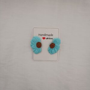 PENDIENTES MARGARITAS Azul Cielo