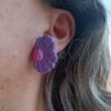 PENDIENTES MARGARITAS Violeta