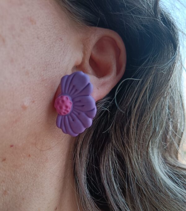 PENDIENTES MARGARITAS Violeta