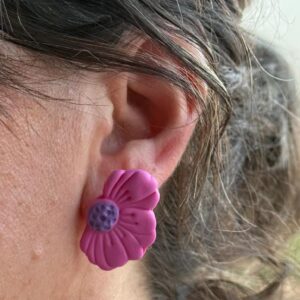 PENDIENTES MARGARITAS Lila