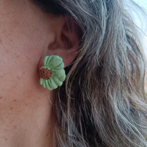PENDIENTES MARGARITAS Verde Menta