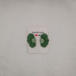 PENDIENTES MARGARITAS Verde Olivo