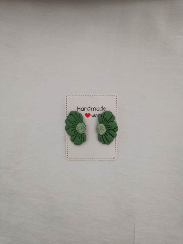 PENDIENTES MARGARITAS Verde Olivo