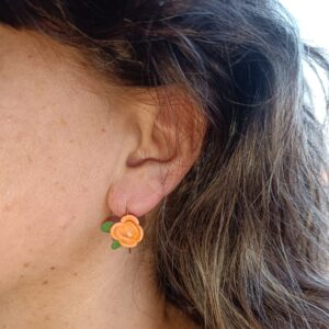 PENDIENTES MELI Rosa Coral