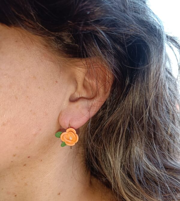 PENDIENTES ELA Naranja Coral