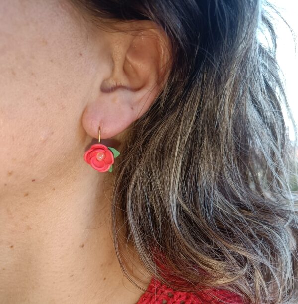 PENDIENTES MELI Rojo y Rosa