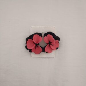 PENDIENTES SIETE PETALOS Azul Marino y Marron Coaba