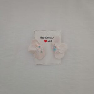 PENDIENTES TRES PETALOS Blanco