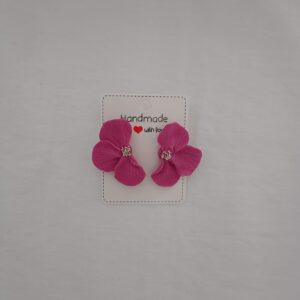 PENDIENTES TRES PETALOS Lila Purpura
