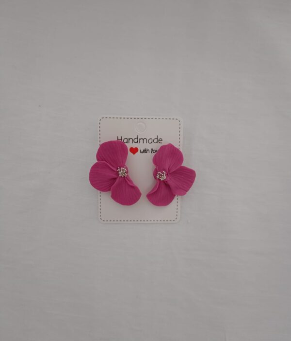 PENDIENTES TRES PETALOS Lila Purpura