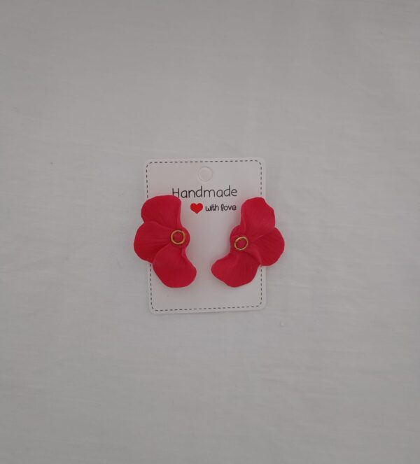 PENDIENTES TES PETALOS Rojo
