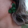 PENDIENTES TRES PETALOS Verde Pino
