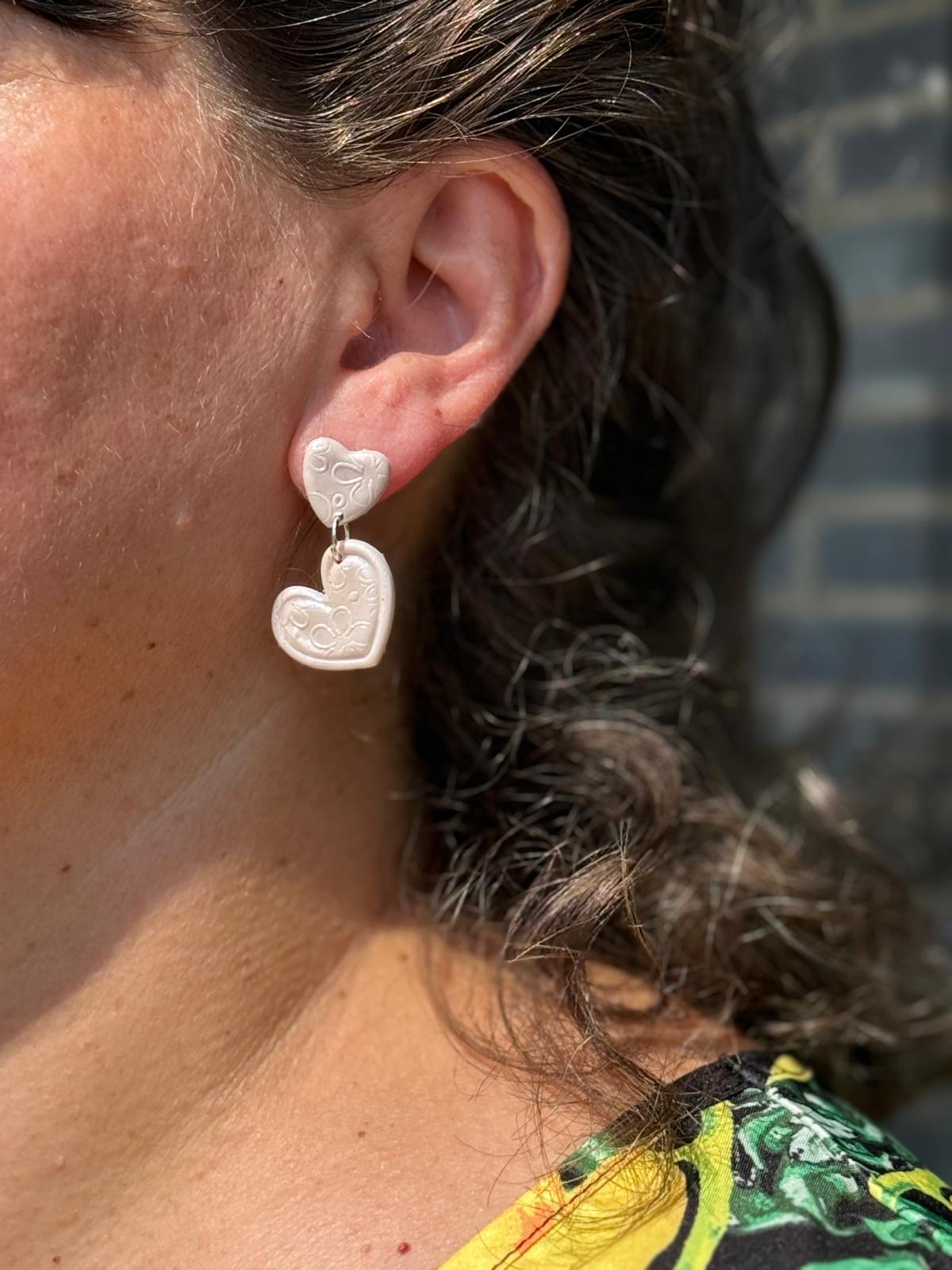 PENDIENTES DE NOVIA Corazones
