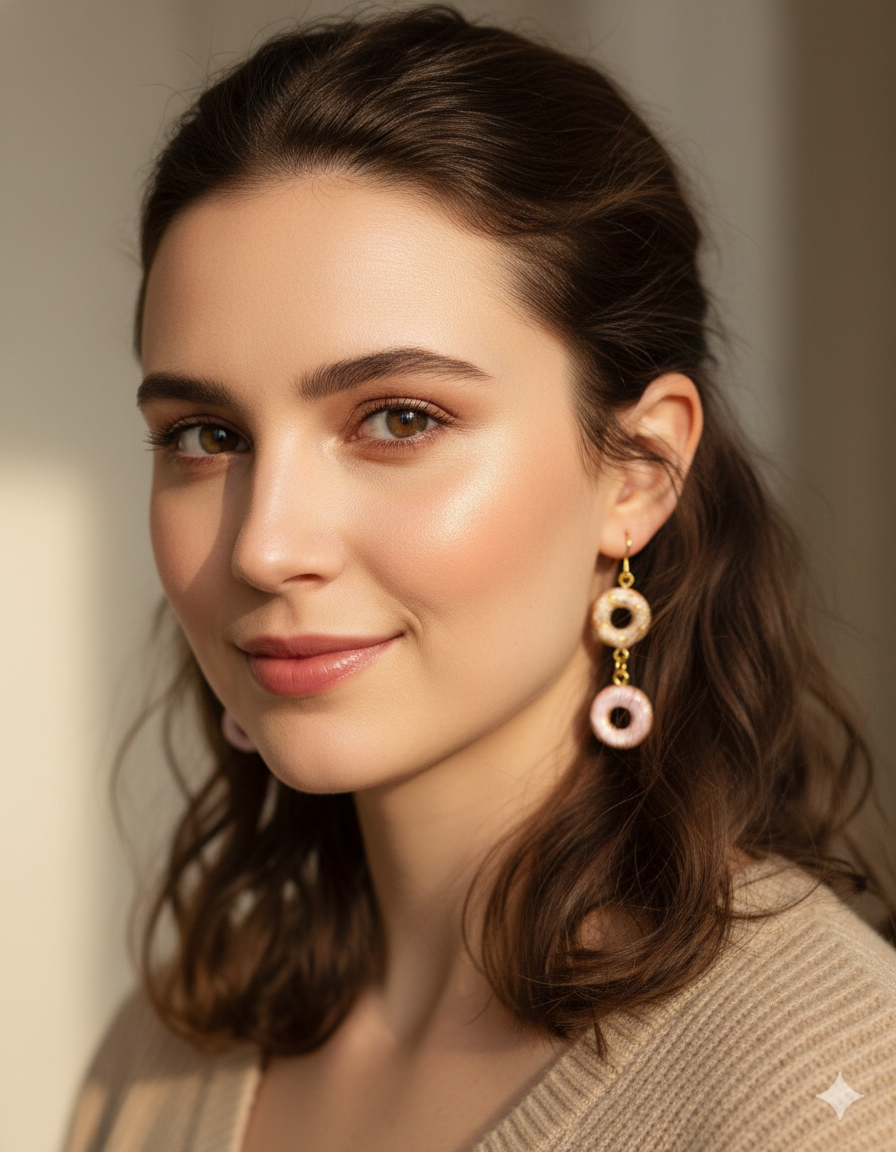 PENDIENTES DONUTS Doble