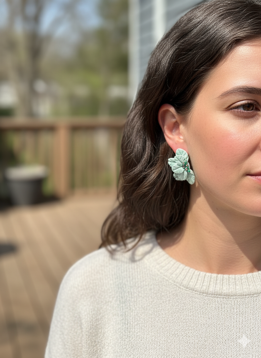 PENDIENTES FLOR DE HIELO