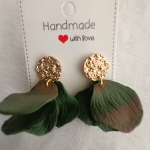 PENDIENTES OJAS Verde Militar