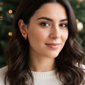 PENDIENTES CORAZON DORADO