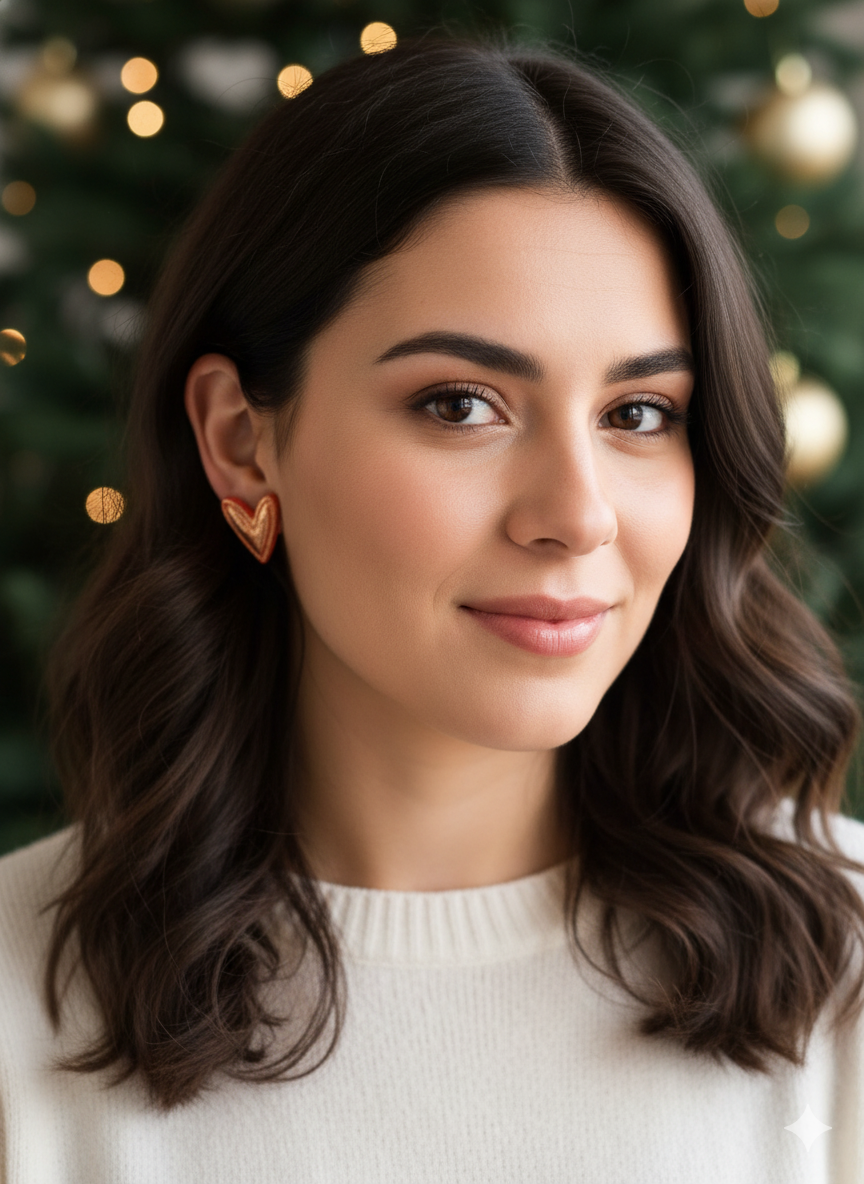 PENDIENTES CORAZON DORADO