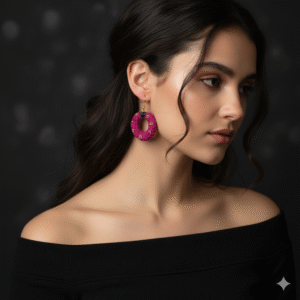 PENDIENTES MAGIA FUCSIA