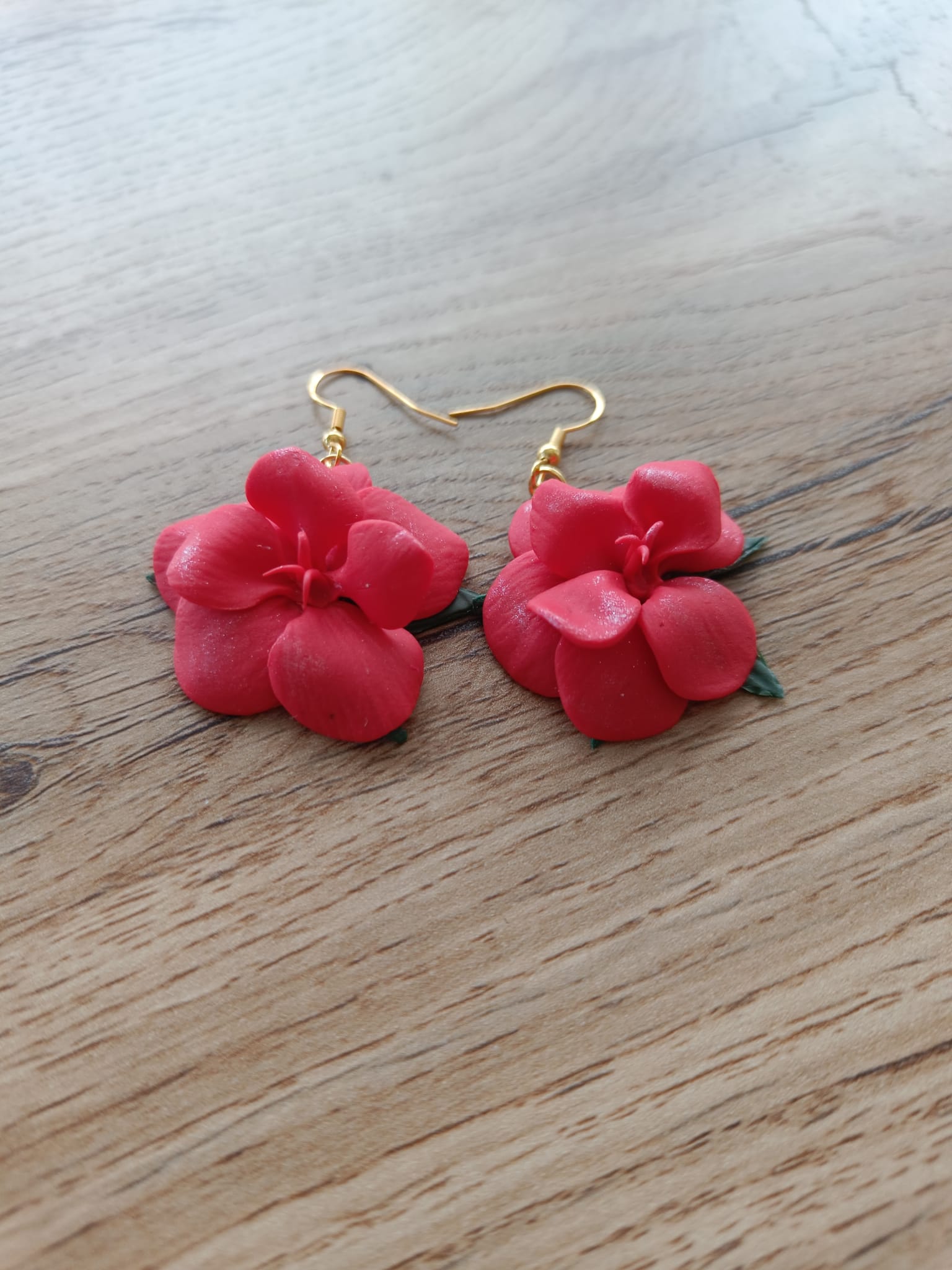 PENDIENTES GERANIUM ROSA,ROJO - Imagen 3