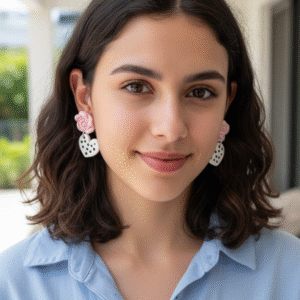 PENDIENTES AMOR CON LUNARES